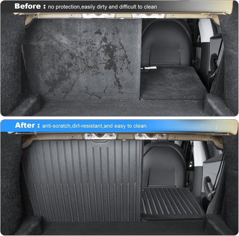 KUNIST for 2025 Tesla Model 3 Rear Back Seat Protector [Durable Upgraded TPE] Second Row Seats Back Cover,Waterproof Backrest Mats fit for 2024-2025 Tesla Model 3 5-Seater Accessories(2PCS) - Image 2